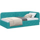  Kutni okvir kreveta Tirkizna 90 x 200 cm Baršun | shoptok.hr