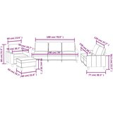  4-dijelni set sofa s jastucima crvena boja vina od umjetne kože | shoptok.hr