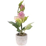 Diker HOME Veštačka ruža u keramičkoj saksiji 28 cm roze | Eponuda.com