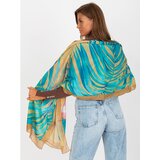 Fashion Hunters Camel cotton scarf with prints Cene