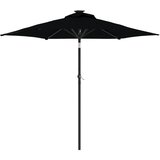  Vrtni suncobran s čeličnom šipkom crni 225 x 225 x 212 cm | Eponuda.ba