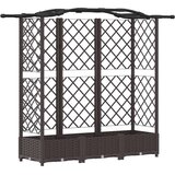  Povišeni krevet s mrežom i krovom Smeđa 163 x 40 x 126 cm PP | shoptok.hr