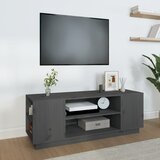 TV ormarić sivi 110 x 35 x 40,5 cm od masivne borovine | shoptok.hr