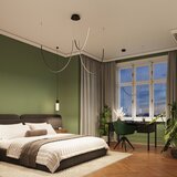 Thoro Črna aluminijasta LED viseča svetilka ALVAR &amp;ndash; Slike