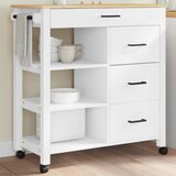 vidaXL Kuhinjska kolica MONZA 84 x 40 x 90 cm od masivne borovine | shoptok.hr
