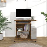  Stol za računalo boja dimljenog hrasta 80 x 50 x 75 cm drveni | shoptok.hr