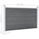  Vrtna ograda od WPC-a 353 x 106 cm siva | shoptok.hr