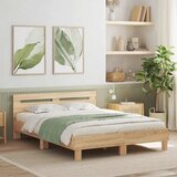  Okvir za krevet s uzglavljem boja hrasta 150x200 cm drveni | shoptok.hr
