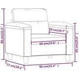 vidaXL Fotelj temno siv 60 cm tkanina iz mikrovlaken | Shoptok.si