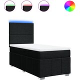 Box spring krevet s madracem crni 90x190 cm od tkanine Slike