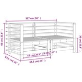  Kutne vrtne sofe 2 kom od masivnog drva duglazije | shoptok.hr