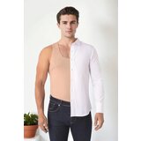 Dewberry 05355 Mens Invisible Nude Color Undershirt-SKIN COLOR | Shoptok.si