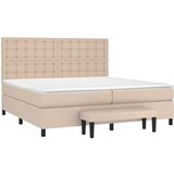  box spring s madracem cappuccino 200x200cm umjetna koža | shoptok.hr