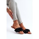 Boto FS1 Women's Flat Sandals with Fringes Black Rialle | Shoptok.si
