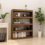  The Living Store Knjižna omara za razdelitev prostora med. rjava 100x30x135,5 cm - Knjižna Omara, (21431529) Cene