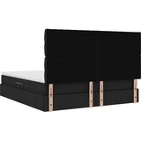  Postelja z dodatnim prostorom za shranjevanje in vzmetnico Črna, (5000123388) | Shoptok.si