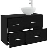  Set namještaja za kupaonicu 2 kom. Crni hrast 49,5 x 41 x 80 cm | shoptok.hr