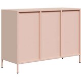 vidaXL Komoda ružičasta 101,5x39x73,5 cm hladno valjani čelik | shoptok.hr