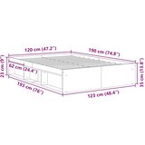  Okvir za krevet smeđi hrast 120 x 190 cm mali bračni | shoptok.hr