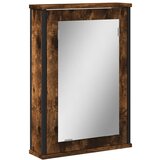 Maison Chic Kopalniška omarica - Kopalniški kabinet z ogledalom dimljeni hrast 42x12x60 cm, (21794879) | Shoptok.si