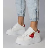 Gemre White sneakers with a red heart Lerisol | Shoptok.si
