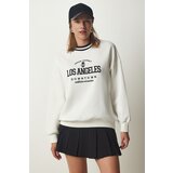  Women's White Embroidery Raised Knitted Sweatshirt | Shoptok.si