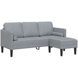 vidaXL Kutna garnitura Svjetlosiva Masivna bukovina 173 x 131 x 67 cm | shoptok.hr