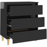  Komoda visoki sjaj crna 60 x 35 x 69 cm od konstruiranog drva | Eponuda.com