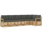  Set vanjskih sofa 6 pcs Bijela i antracit 306 x 128,5 x 73 cm | Shoptok.si