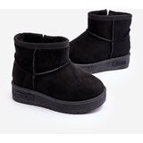 Big Star Children's Fur-Lined Snow Boots with Zipper Black | ePonuda.com
