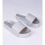 D/CEO marka niezdefiniowana Gray embossed slides Kelisa | Shoptok.si