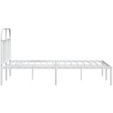  Metalni okvir za krevet s uzglavljem bijeli 140 x 190 cm | shoptok.hr