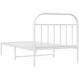 Metalni okvir za krevet s uzglavljem bijeli 100x200 cm | shoptok.hr