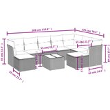  10-dijelni set vrtnih sofa od poliratana s jastucima sivi | shoptok.hr
