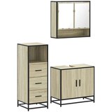 vidaXL 3-dijelni set kupaonskog namještaja boja hrasta sonome drveni | shoptok.hr