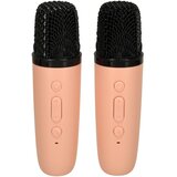  Karaoke set 2 mikrofona + zvučnik BLUETOOTH USB LED pink | shoptok.hr