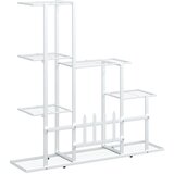  Stalak za cvijeće 94,5 x 25 x 88 cm bijeli metalni | Eponuda.com