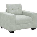 SOFA fotelja svijetlosiva 100x78x80 cm baršun - Svjetlosiva 1 100 cm | shoptok.hr