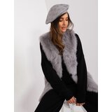 Fashion Hunters Gray beret with cashmere Cene'.'
