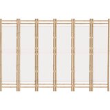  Sklopiva sobna pregrada s 6 panela 240 cm od bambusa i platna | shoptok.hr