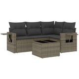  5-dijelna vrtna garnitura od poliratana s jastucima siva | shoptok.hr