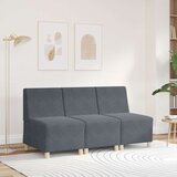 vidaXL Modularna sofa bez naslona za ruke tamno siva 55 cm baršunasta | shoptok.hr