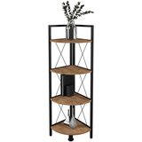 MID.YOU Kotni Regal Insasi 4, Barva Hrasta, Črna | Shoptok.si