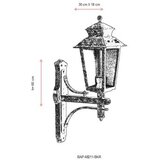 Opviq Vanjska zidna lampa BAP-68211-BKR, 60 cm, E27, 40W, IP65, Smeđa | Eponuda.ba