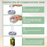 BUERPINKING steklena posoda za fermentacijo 2 l z utežjo | Shoptok.si