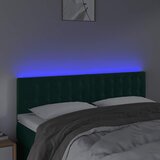  LED uzglavlje tamnozeleno 144x5x78/88 cm baršunasto | shoptok.hr