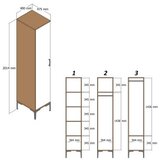 Hanah home ormar kumsal s walnut anthracite | ePonuda.com