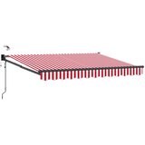  Električna retraktabilna tenda Crvena i bijela 3 x 2,5 m | shoptok.hr