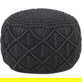 The Living Store Ročno izdelan tabure makrame antraciten 45x30 cm bombaž - Tabure, (21662912) Cene
