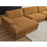 Bobochic Paris Senf žuta kutna garnitura od samta (u obliku slova "U") Leonard – | shoptok.hr